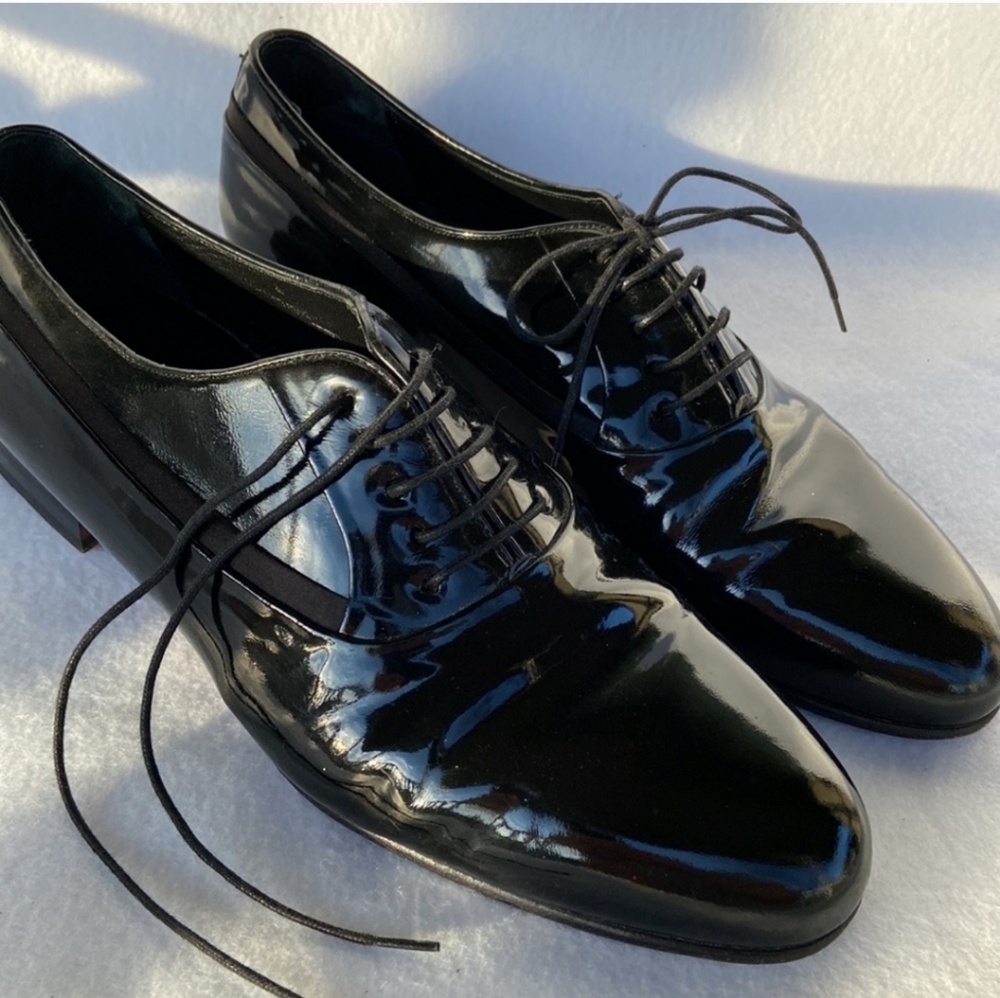 Men's Black Leather Dress Shoes